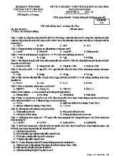 Đề thi khảo sát kiến thức chuẩn bị cho năm học mới môn Vật lý Lớp 10 - Mã đề 142 - Năm học 2019-2020 - Trường THPT Liễn Sơn